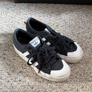Adidas Classic Black and White Canvas Shoes